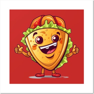 kawaii Taco cehees T-Shirt cute potatofood funny Posters and Art